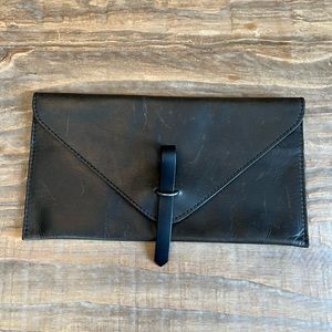 Peter Nappi Nina Clutch Leather Italy Distressed